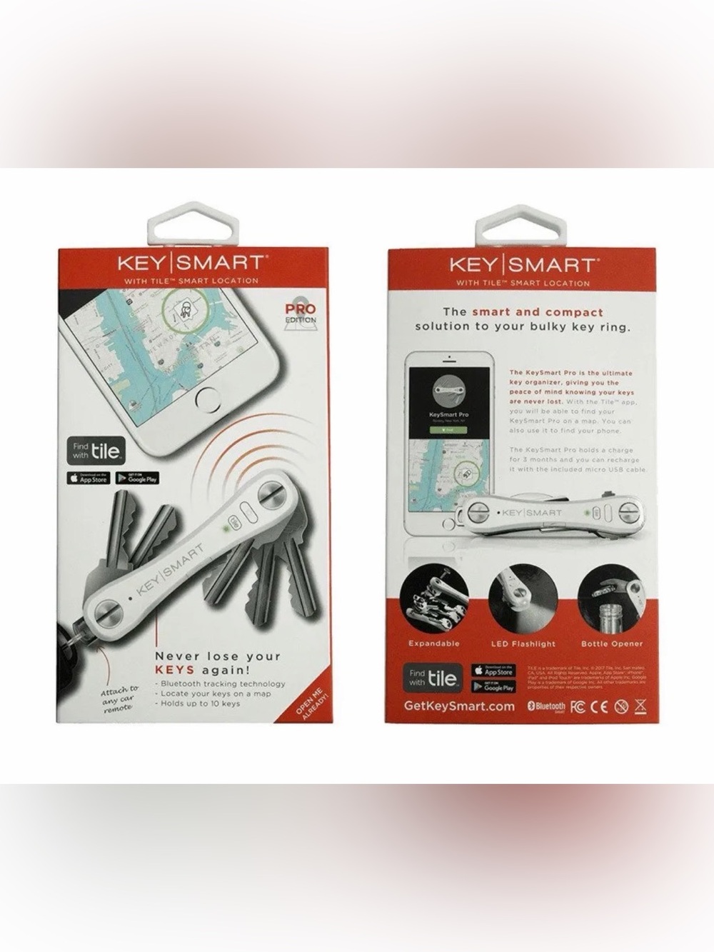 Pro Key Organizer with Tile Smart Location - White